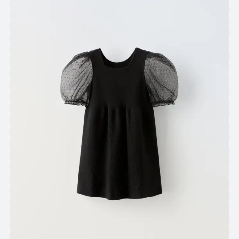 Zara black toddler girl dress lace detail 2-3 years